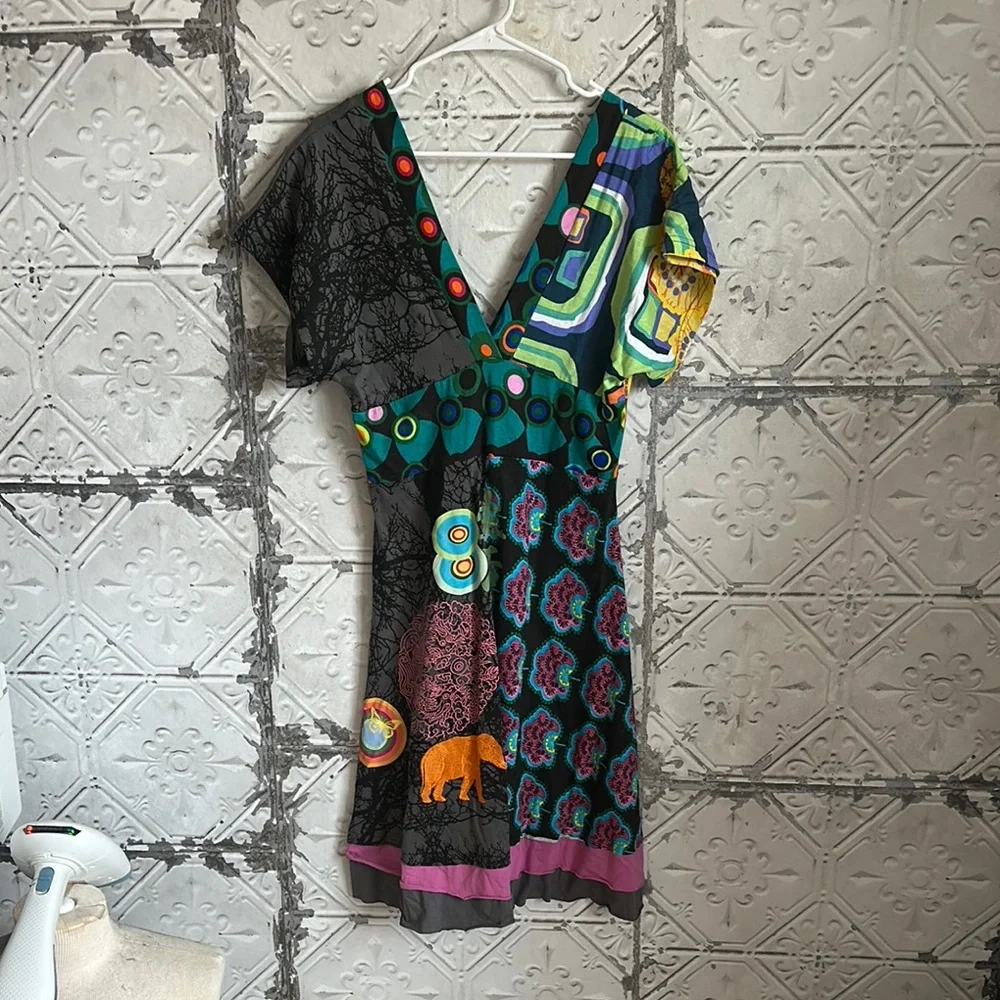 Y2K HTF desigual Colorful Patterned Women's Dress - Picture 1 of 10